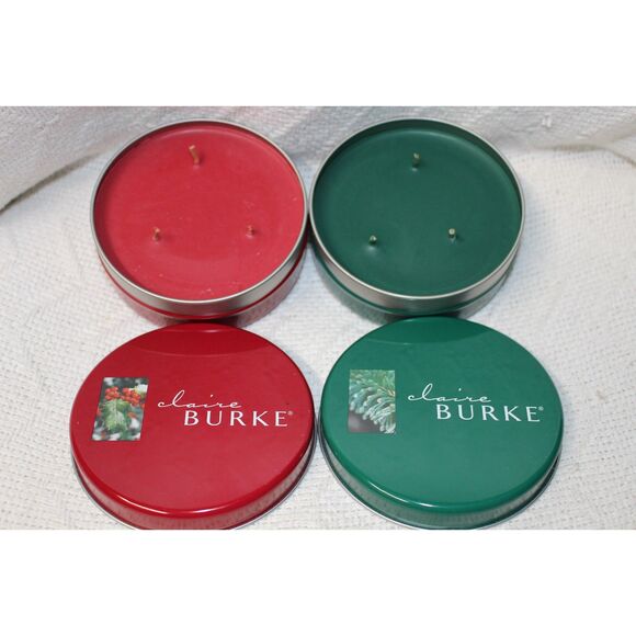 Claire Burke Fresh Cut Spruce & Christmas Memories Holiday Scented Candles (New) - Picture 2 of 3